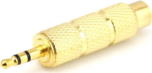 Alt view image 6 of 6 - 6.35mm 1/4" Female to 3.5mm 1/8" Male TRS Stereo Audio Headphone Mic Adapter