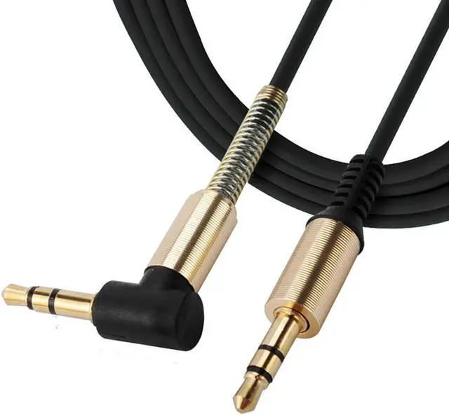 Alt view image 2 of 4 - 3.5mm AUX Cable Car Audio Stereo Headphone Jack Cord Right Angle Male to M