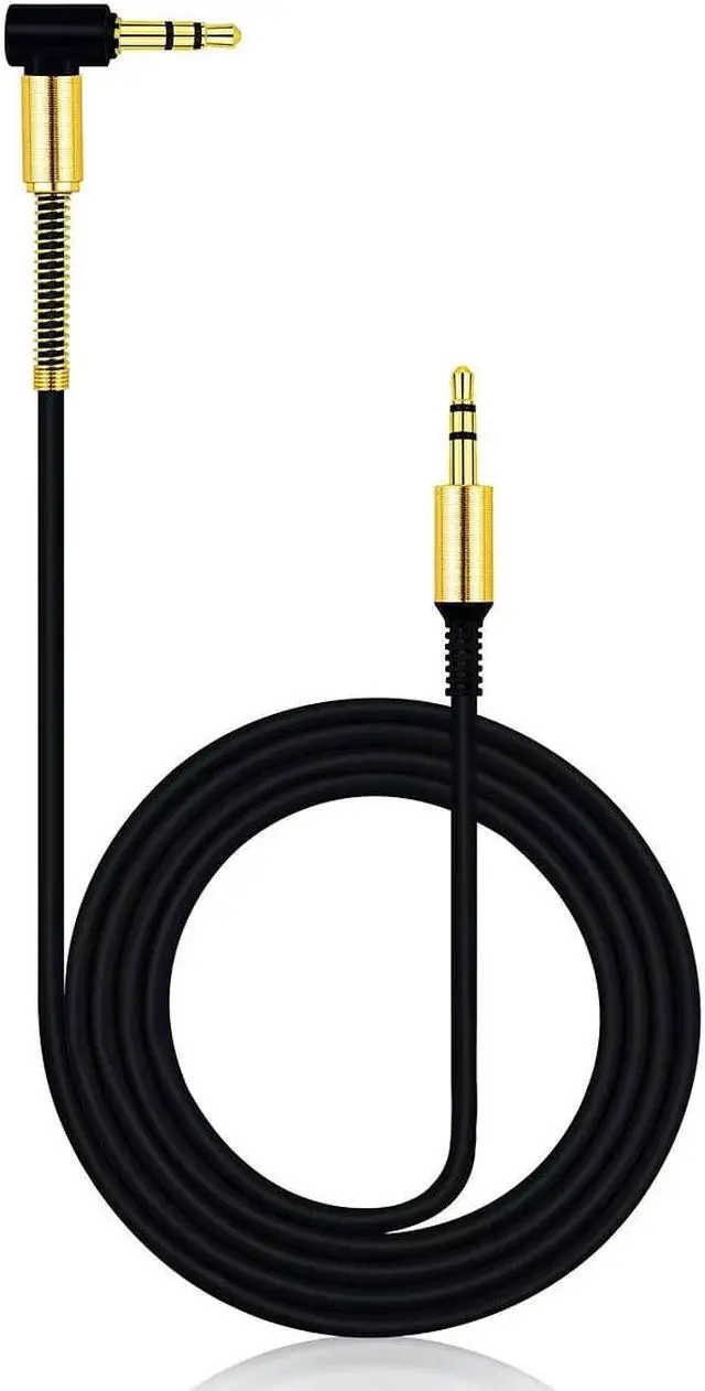 Alt view image 3 of 4 - 3.5mm AUX Cable Car Audio Stereo Headphone Jack Cord Right Angle Male to M