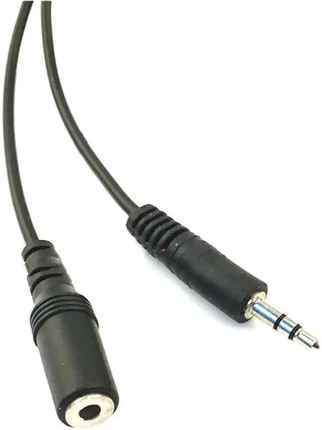 Alt view image 2 of 2 - 3.5mm Audio Extension Cable Male to Female Stereo Aux Auxiliary, 5 Feet, Black