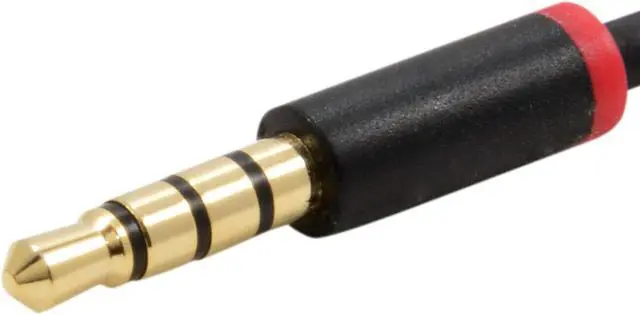 Alt view image 2 of 2 - 3ft 4-Pole Spring Coil 3.5mm 1/8" Aux Cable w/ Mic Stereo Audio Auxiliary Cord