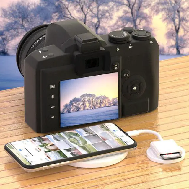 Alt view image 2 of 6 - SD Card Adapter Camera Reader for iPad iPhone 6 6S 7 8 Plus 11 12 Pro X Xs Max
