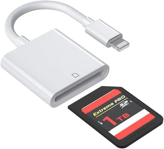 Alt view image 3 of 6 - SD Card Adapter Camera Reader for iPad iPhone 6 6S 7 8 Plus 11 12 Pro X Xs Max