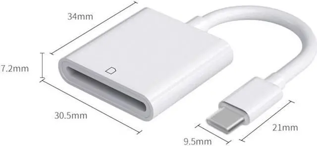 Alt view image 6 of 6 - USB Type C to USB-C OTG Adapter SD Card Reader for Android MacBook Windows