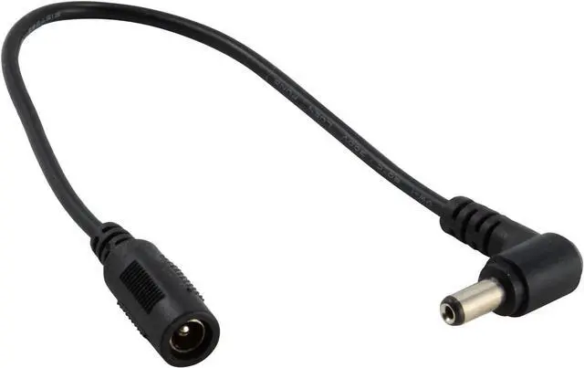 Main image of JacobsParts DC Power Right Angle Power Adapter 10-Inch Extension Cable 5.5mm/2.1mm Barrel LED Strip Light, CCTV Security Camera, DVR, HDD Dock Other Electronics