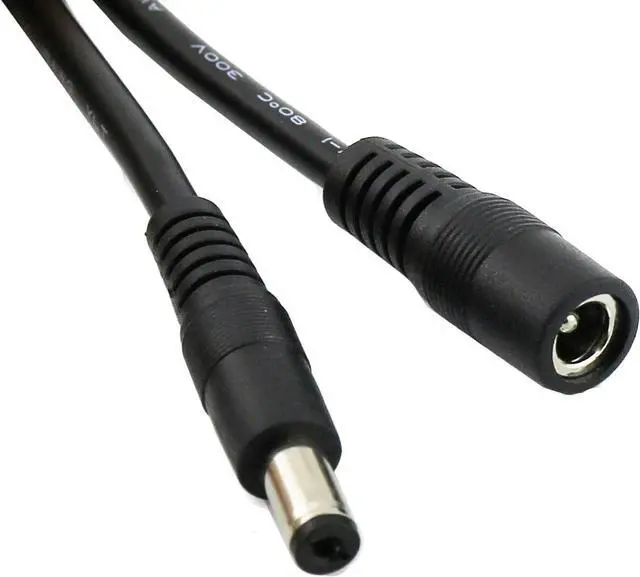 Alt view image 2 of 4 - DC Power Extension Cable 5.5mm x 2.1mm Male Female Cord 18AWG 12V 24V 10A Heavy Duty (6.5 feet / 2 Meters)