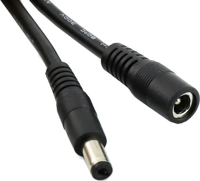 Alt view image 2 of 4 - DC Power Extension Cable 5.5mm x 2.1mm Male Female Cord 18AWG 12V 24V 10A Heavy Duty (1.5 feet / 50cm)