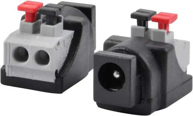 Alt view image 3 of 3 - 10pcs Female 5.5mm x 2.1mm DC Power Jack Screwless Quick Connect for LED 12V 24V