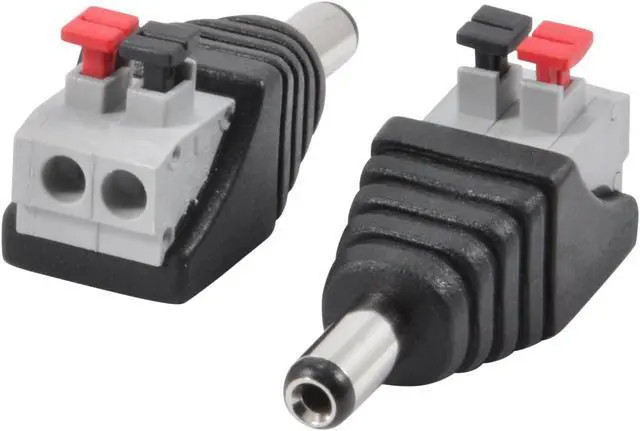 Alt view image 3 of 3 - 10pcs Male 5.5mm x 2.1mm DC Power Plug Screwless Quick Connect for LED 12V 24V