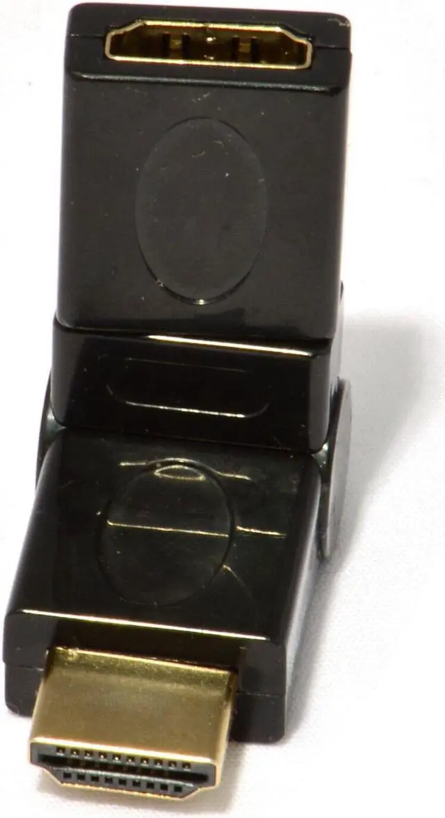 Alt view image 2 of 2 - HDMI Male Female Flexible Right Angle Connector Swivel Adapter Extender 4K 1080P