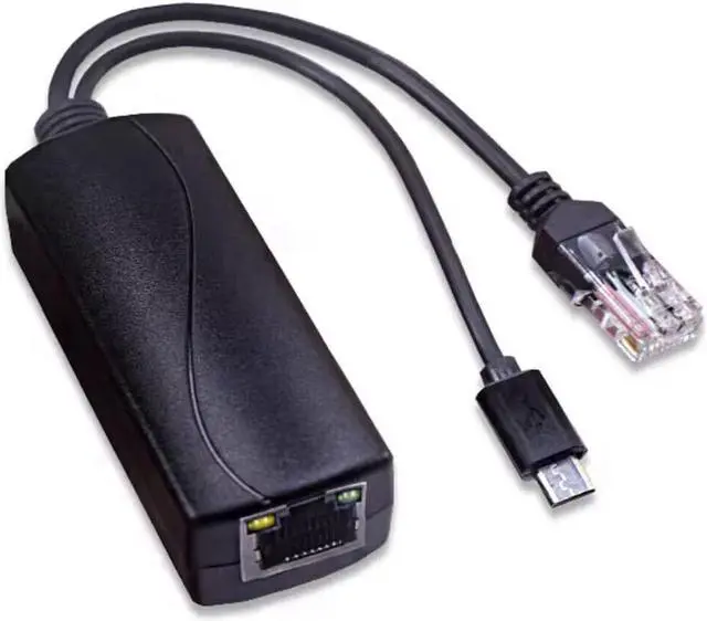 Main image of PoE Splitter 48V to 5V 2.4A Micro-USB Adapter IEEE 802.3af IP Camera Pi & More