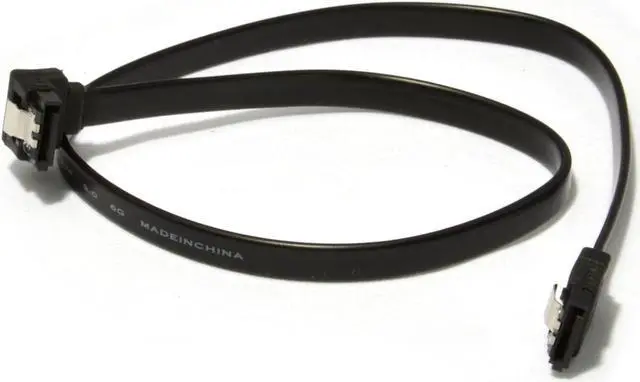 Alt view image 6 of 7 - SATA III Cable 6Gbps 90 Degree Right Angle Locking Latch 18 Inches for HDD SSD - Black
