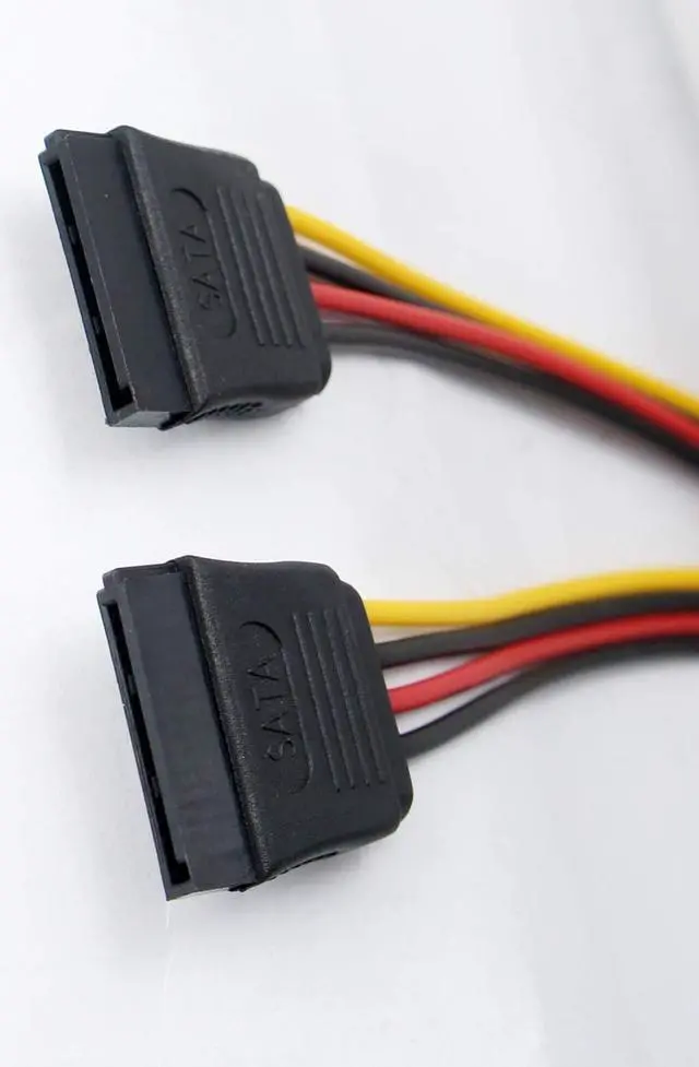Alt view image 4 of 4 - JacobsParts SATA Power Splitter Cable 15-Pin Male to Female 5 packs