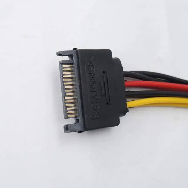Alt view image 3 of 4 - JacobsParts SATA Power Splitter Cable 15-Pin Male to Female 5 packs