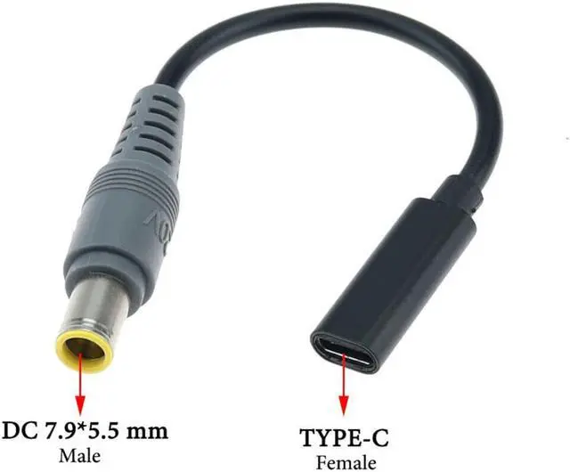 Alt view image 2 of 5 - USB-C Type C Power Supply Adapter Cable for Dell PA-10 PA-12 Inspiron Latitude