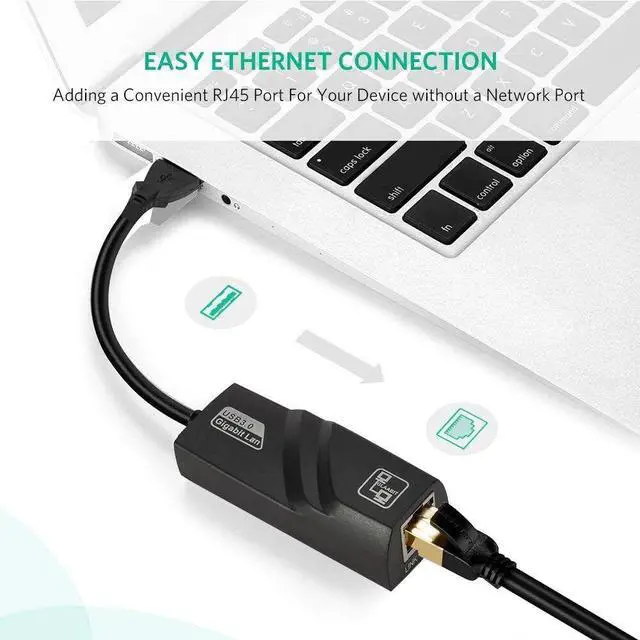 Alt view image 5 of 6 - USB 3.0 to 10/100/1000 Mbps Gigabit RJ45 Ethernet Network LAN Adapter for PC Mac