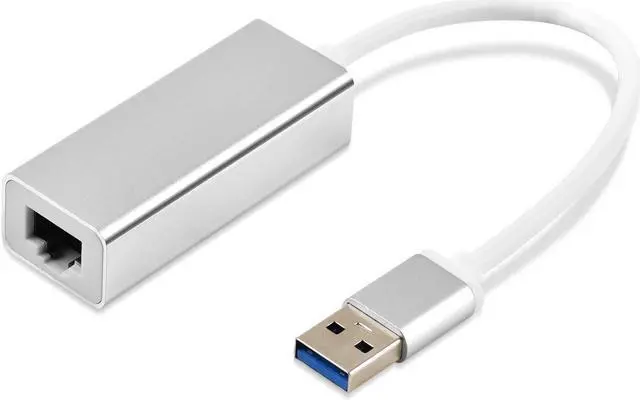 Alt view image 2 of 2 - USB 3.0 Gigabit Ethernet LAN Network Adapter for Windows, Mac, Linux - Silver Aluminum