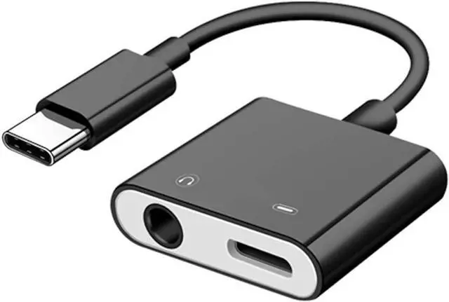 Main image of USB-C Type C to 3.5mm 1/8" Aux Audio Headphone Adapter with Charging Active DAC 2 pack