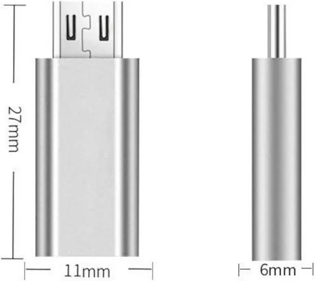 Alt view image 7 of 7 - USB 3.1 Type C Female to Micro USB Male Adapter Converter Connector USB-C