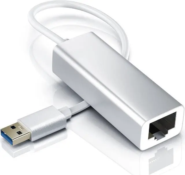 Main image of USB 3.0 Gigabit Ethernet LAN Network Adapter for Windows, Mac, Linux - Silver Aluminum