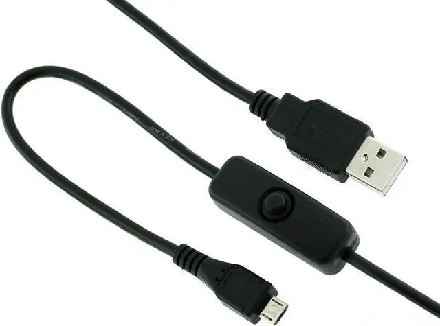 Alt view image 2 of 2 - 3A Micro USB Cable with ON/OFF Switch Power Button Raspberry Pi & Phone Charging