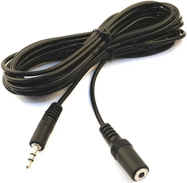 Main image of 3.5mm Audio Extension Cable Male to Female Stereo Aux Auxiliary, 5 Feet, Black