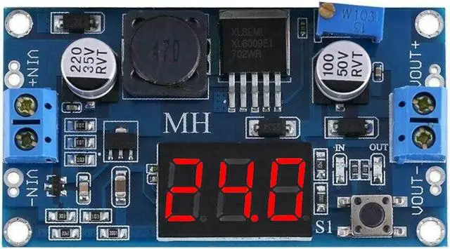 Main image of XL6009 LED DC-DC 4.5-32V to 5-35V Voltage Step Up Adjustable Boost w/ Voltmeter