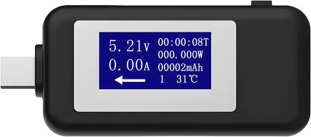Main image of USB C Power Meter Digital LCD Voltage Current Load Tester Tablets Laptops & More