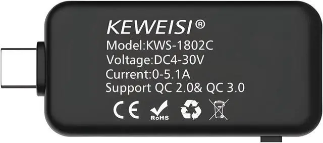 Alt view image 2 of 3 - USB C Power Meter Digital LCD Voltage Current Load Tester Tablets Laptops & More
