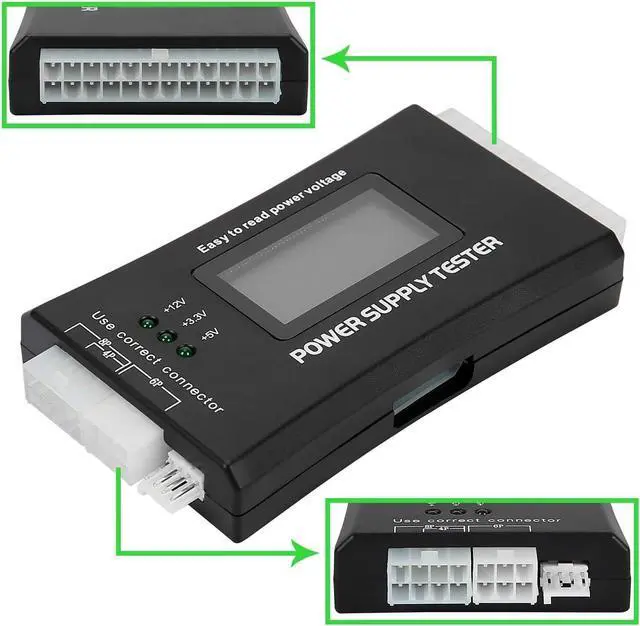 Alt view image 3 of 4 - JacobsParts 20+4 Pin LCD Power Supply Tester for ATX, ITX, BTX, PCI-E, SATA, HDD