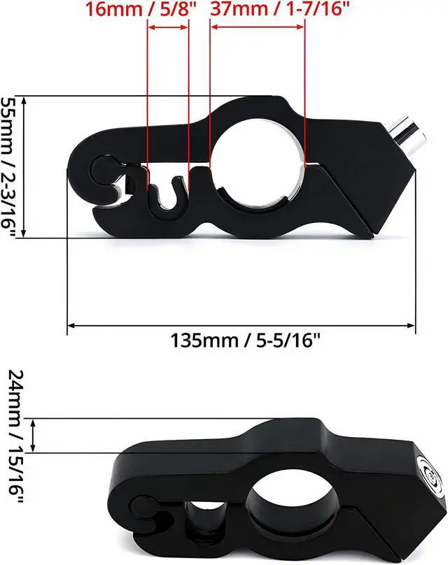 Alt view image 5 of 5 - Motorcycle Handlebar Lock Anti-Theft Grip Throttle Security Bike Scooter ATV