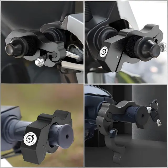 Alt view image 3 of 5 - Motorcycle Handlebar Lock Anti-Theft Grip Throttle Security Bike Scooter ATV