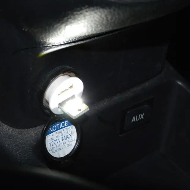 Alt view image 3 of 4 - 2-Pack LED Console Interior Car Light 12V Automotive "Cigarette Lighter" Socket