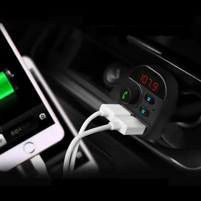 Alt view image 4 of 5 - Bluetooth FM Transmitter Car Radio Wireless Adapter Hands-free MP3 USB Charger