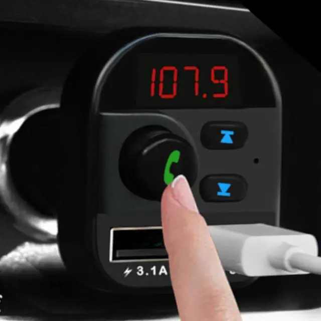 Alt view image 3 of 5 - Bluetooth FM Transmitter Car Radio Wireless Adapter Hands-free MP3 USB Charger