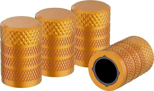 Main image of 4pcs Tire Valve Stem Caps Anodized Aluminum Corrosion Resistant Covers Car Bike