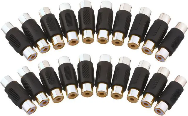 Main image of RCA Coupler AV Audio Video Female to Female Jack Adapter Connector 20 pack