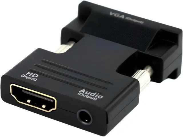 Alt view image 3 of 7 - HDMI Female to VGA Male Converter with Audio Adapter Support 1080P Signal Output