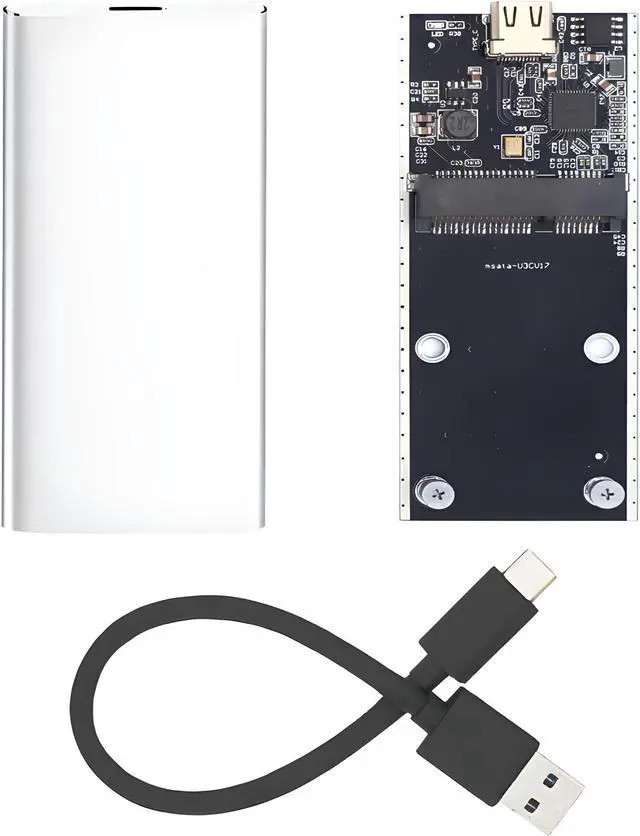 Alt view image 3 of 4 - External mSATA SSD to USB 3.2 Gen 2 Type C USB-C Drive Enclosure Adapter Case