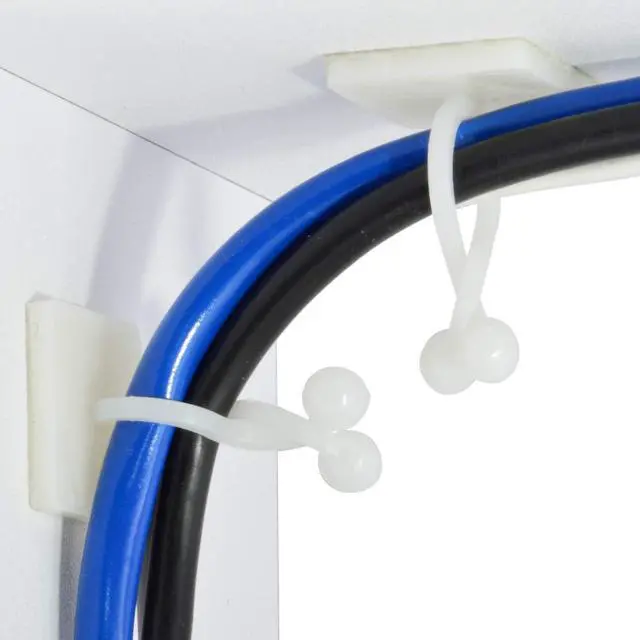 Alt view image 2 of 2 - Cable Management Cord Clips with Adhesive Base, Small (Pack of 10)