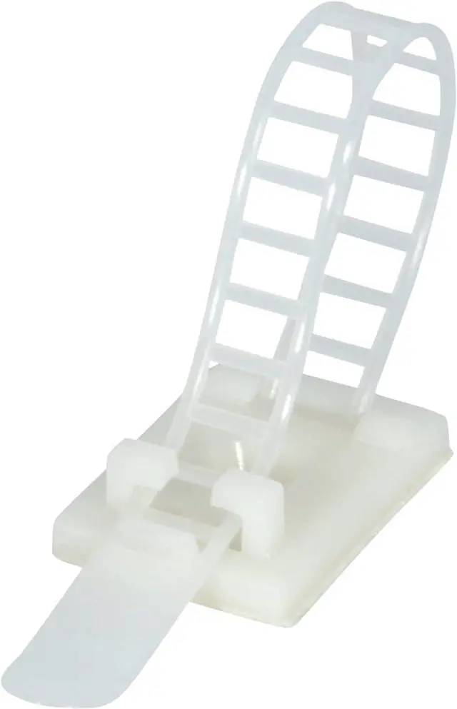 Main image of JacobsParts V3 Reusable Adhesive Cable Straps with Optional Screw Mount, Light Duty, 25 Pack (White)