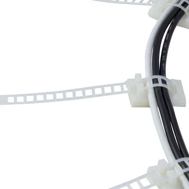 Alt view image 2 of 3 - JacobsParts V3 Reusable Adhesive Cable Straps with Optional Screw Mount, Light Duty, 25 Pack (White)
