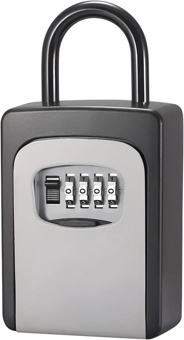 Main image of Lock Box Over-the-knob Door Handle Security Safe 4-Digit Combo 6 Key Waterproof