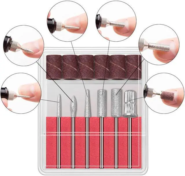 Alt view image 4 of 7 - JacobsParts Electric Nail Drill File Acrylic Art File Manicure Pedicure Portable Machine Kit (Pink)