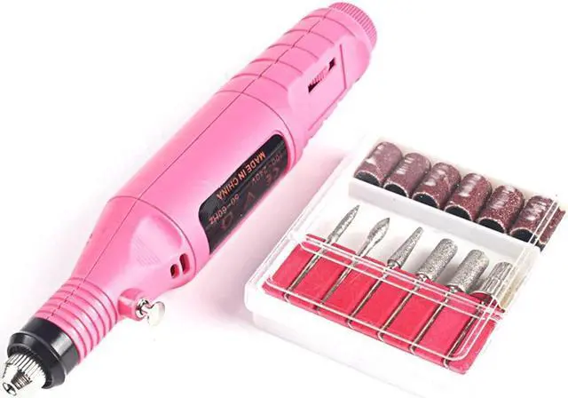 Alt view image 7 of 7 - JacobsParts Electric Nail Drill File Acrylic Art File Manicure Pedicure Portable Machine Kit (Pink)