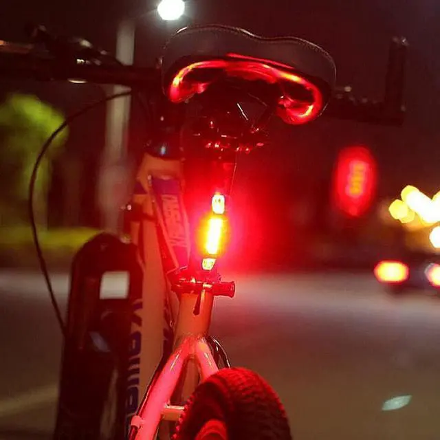 Alt view image 3 of 7 - LED Bike Light Combo USB Rechargeable Headlight Rear Taillight Set Bicycle Lamp