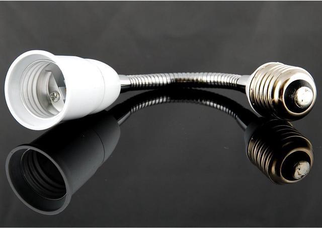 Alt view image 2 of 2 - 8 Inch Flexible Socket Extender for Standard US LED & CFL Light Bulbs