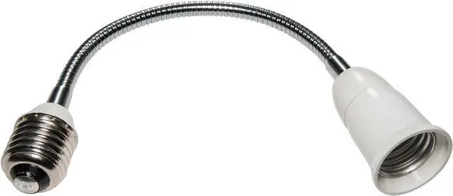 Main image of 12-Inch Light Bulb Extension Flexible Gooseneck Standard Medium Base E26 LED CFL