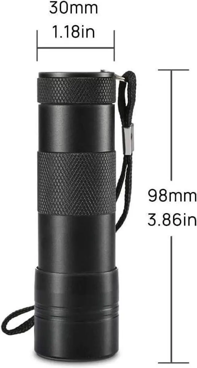 Alt view image 7 of 7 - JacobsParts UV Flashlight Black Light, Handheld Inspection Blacklight 12 Led 395nm Mini Light Torch for Dog Pet Urine Stains, Bed Bugs Detector and Scorpions