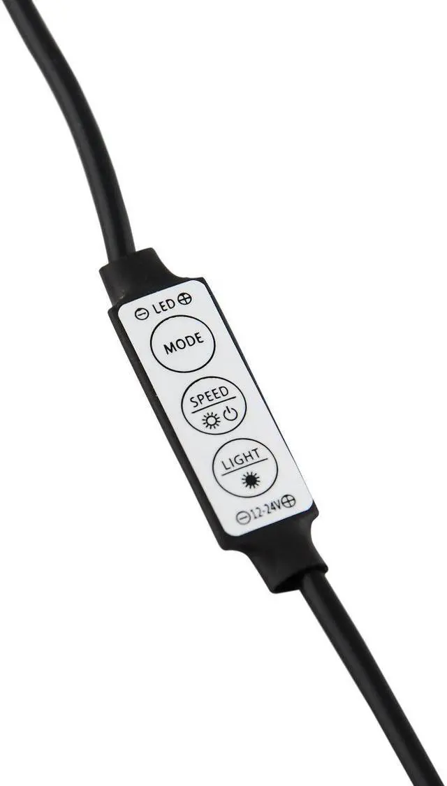 Alt view image 2 of 4 - LED Low-profile Inline Controller  Dimmer Switch Strip Lights, black 12V-24V